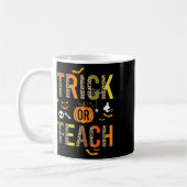 Leopard Trick of Teach Halloween School Herfst Aut Koffiemok (Links)