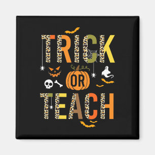 Leopard Trick of Teach Halloween School Herfst Aut Magneet
