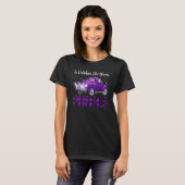 Leopard Truck In October We Wear Purple Domestic V T-shirt (Voorkant volledig)