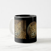 leopard tweekleurige koffiemok (Voorkant links)