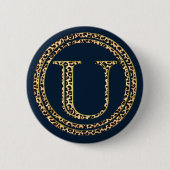 Leopard U Ronde Button 5,7 Cm (Voorkant)