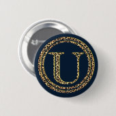 Leopard U Ronde Button 5,7 Cm (Voorkant /achterkant)
