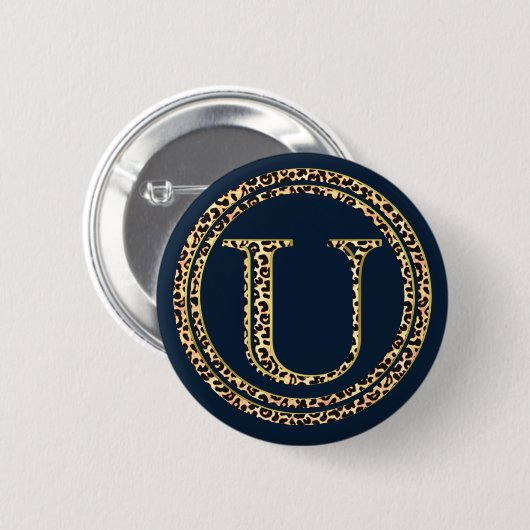 Leopard U Ronde Button 5,7 Cm (Voorkant /achterkant)