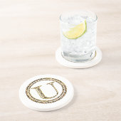 Leopard U Zandsteen Onderzetter (Zijkant)