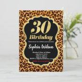 Leopard-uitnodiging voor dierlijke afdruk kaart (Staand voorkant)