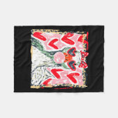 Leopard Valentine's Day Goose Cute Animal Couple M Fleece Deken (Voorkant (Horizontaal))