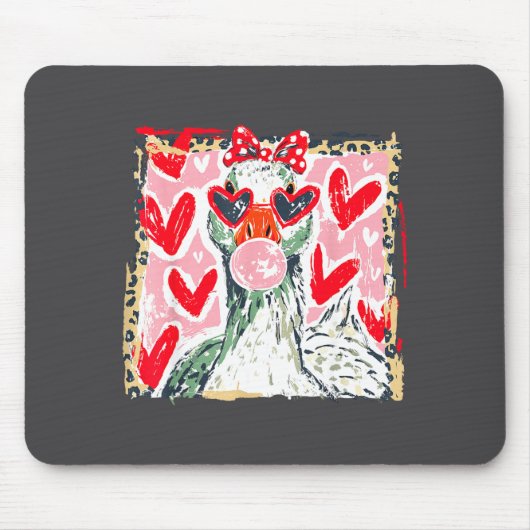 Leopard Valentine's Day Goose Cute Animal Couple M Muismat (Voorkant)