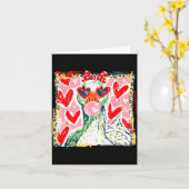 Leopard Valentine's Day Goose Funny Cute Goose Hun Kaart (Gele Bloem)