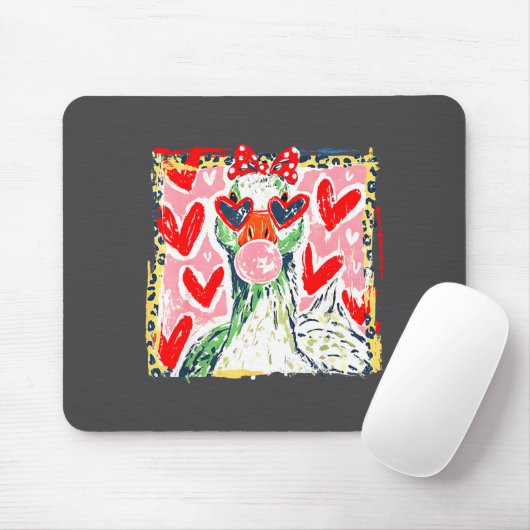 Leopard Valentine's Day Goose Funny Cute Goose Hun Muismat (Met muis)