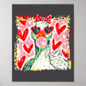 Leopard Valentine's Day Goose Funny Cute Goose Hun Poster (Voorkant)