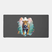 Leopard Vector Art Animal in de majestueuze Natuur Bureaumat (Voorkant)