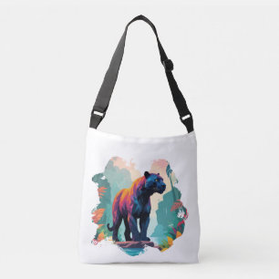 Leopard Vector Art Animal in de majestueuze Natuur Crossbody Tas