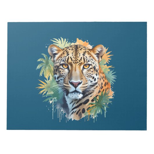 Leopard Vector Art Animal in de majestueuze Natuur Notitieblok (Voorkant)