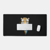 Leopard vectorkunst met levendige kleuren bureaumat (Keyboard & Muis)