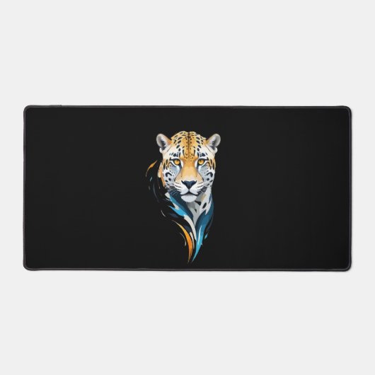 Leopard vectorkunst met levendige kleuren bureaumat (Voorkant)