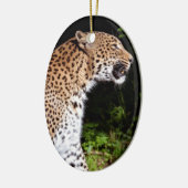 Leopard-vergadering Keramisch Ornament (Links)