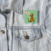 Leopard verliest vlekken - ik denk dat het stress  vierkante button 5,1 cm (In situ)