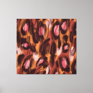 Leopard Vlekken Afrikaans Dierenpatroon Canvas Afdruk