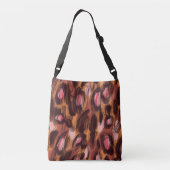 Leopard Vlekken Afrikaans Dierenpatroon Crossbody Tas (Achterkant)