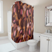 Leopard Vlekken Afrikaans Dierenpatroon Douchegordijn (In situ)