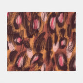 Leopard Vlekken Afrikaans Dierenpatroon Fleece Deken (Voorkant (Horizontaal))
