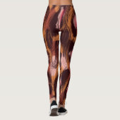 Leopard Vlekken Afrikaans Dierenpatroon Leggings (Achterkant)