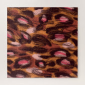 Leopard Vlekken Afrikaans Dierenpatroon Legpuzzel (Horizontaal)