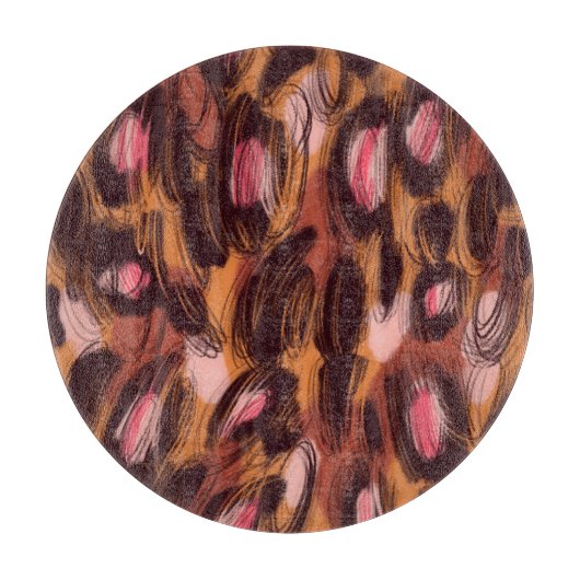 Leopard Vlekken Afrikaans Dierenpatroon Snijplank (Voorkant)