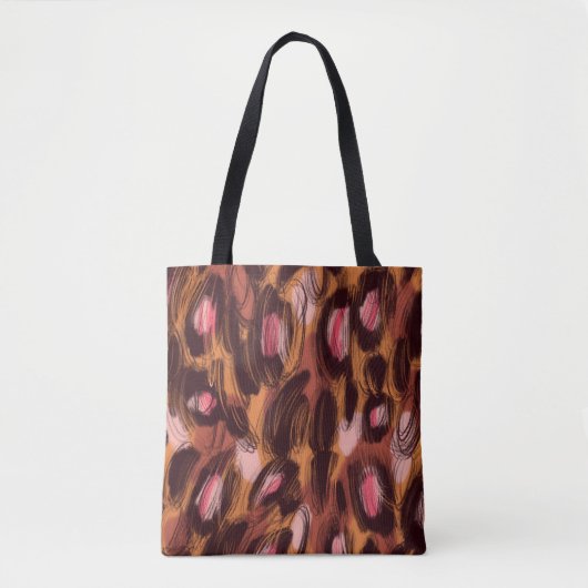 Leopard Vlekken Afrikaans Dierenpatroon Tote Bag (Voorkant)
