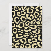 Leopard Vlekken Zwart en Gouden Huwelijk Kaart (Achterkant)