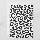 Leopard Vlekken Zwart-wit Bruiloft Kaart (Achterkant)