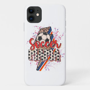 Leopard Voetbal Mama Bliksem Sport Moeder Case-Mate iPhone Case