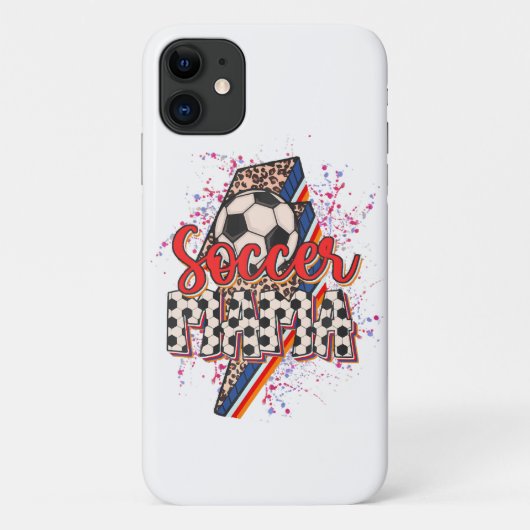 Leopard Voetbal Mama Bliksem Sport Moeder Case-Mate iPhone Case (Achterkant)