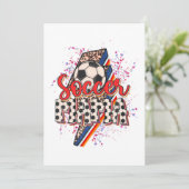 Leopard Voetbal Mama Bliksem Sport Moeder Kaart (Staand voorkant)
