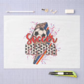 Leopard Voetbal Mama Bliksem Sport Moeder Tissuepapier (Craft)