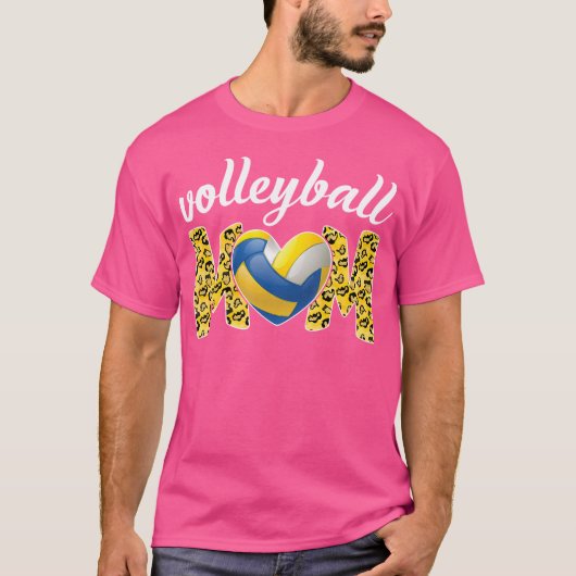 Leopard Volleybal Mom Shirt Bal Moeder Vrouwen (Voorkant)