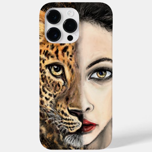 Leopard Vrouw iPhone Case (Achterkant)