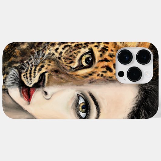 Leopard Vrouw iPhone Case (Achterkant (horizontaal))