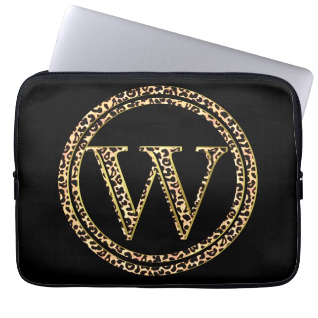 Leopard W Laptop Sleeve (Voorkant)