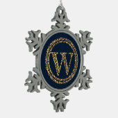 Leopard W Tin Sneeuwvlok Ornament (Links)