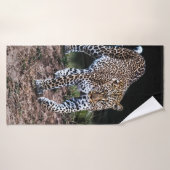 LEOPARD WALKING IN WILD BADHANDDOEK (Badhanddoek)