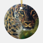 Leopard Walking op Sunset Keramisch Ornament (Voorkant)