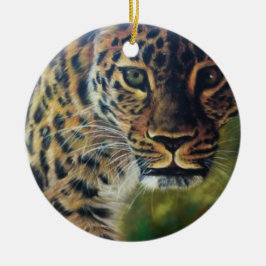 Leopard Walking op Sunset Keramisch Ornament