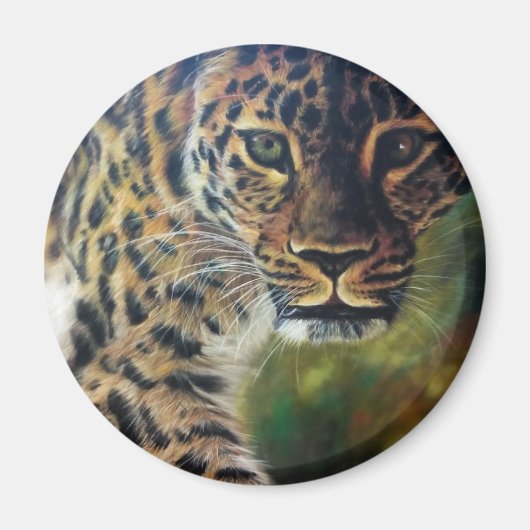 Leopard Walking op Sunset Magneet (Voorkant)