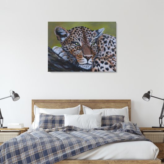 Leopard Wall Art Canvas Afdruk (Insitu (Slaapkamer))