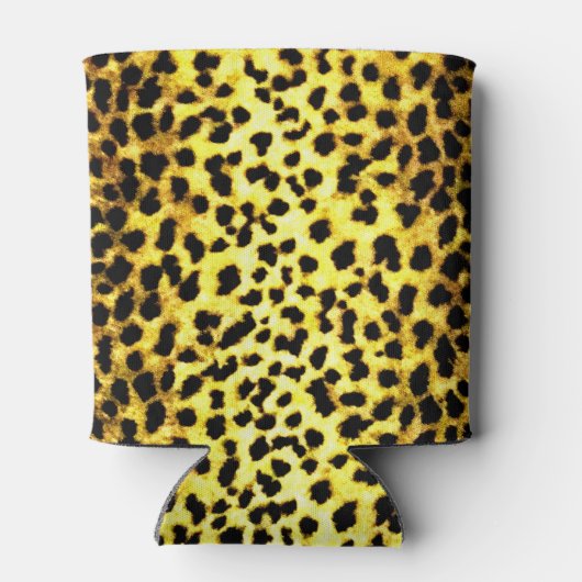 Leopard Wallpaper Animal Print Blikjeskoeler (Achterkant)