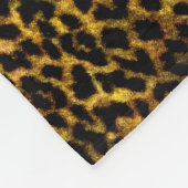 Leopard Wallpaper Animal Print Fleece Deken (Hoek)