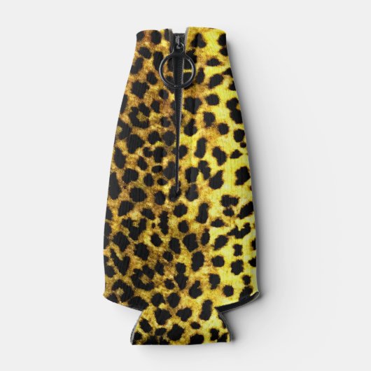 Leopard Wallpaper Animal Print Flesjeskoeler (Achterkant)