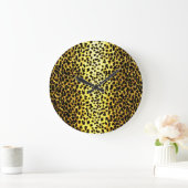 Leopard Wallpaper Animal Print Grote Klok (Huis)