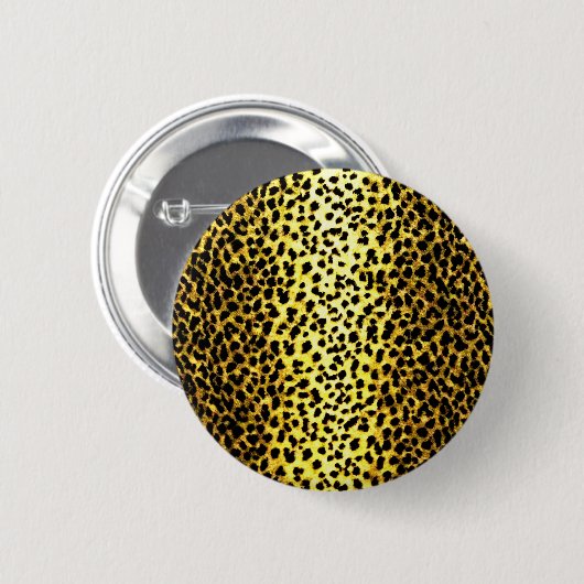 Leopard Wallpaper Ronde Button 5,7 Cm (Voorkant /achterkant)